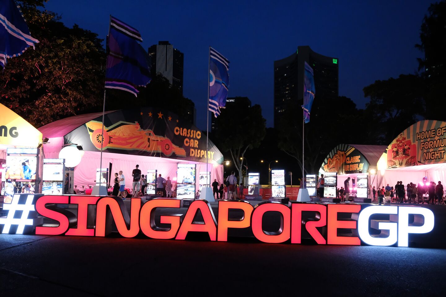 Singapore sign paddock